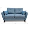 Mekong 2 Seater Sofa All Fabrics Measurements
