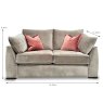 Loire 2 Seater Sofa All Fabrics Measurements