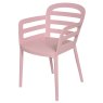 Boston 2 Person Outdoor Stacking Bistro Set Pink Chair