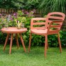 Boston 2 Person Stacking Bistro Set Terracotta