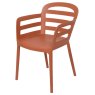 Boston 2 Person Stacking Bistro Set Terracotta