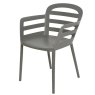 Boston 2 Person Outdoor Stacking Bistro Set Grey Chair
