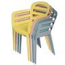 Boston 2 Person Outdoor Stacking Bistro Set Grey Stacked
