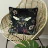 Evans Lichfield Midnight Garden Bee Cushion 43cm x 43cm Black & Green