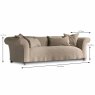 Tetrad Alice 4 Seater Sofa With Removable Covers & 4 Scatter Cushions Fabric 2 Dimensions