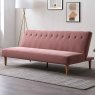 Lima 3 Seater Sofa Bed Fabric Dusty Pink