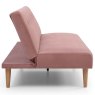 Lima 3 Seater Sofa Bed Fabric Dusty Pink Side View