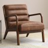 Inca Armchair Faux Leather Brown Lifestyle