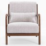 Inca Armchair Fabric Oatmeal Straight On