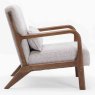 Inca Armchair Fabric Oatmeal Side On