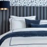 Christy Derwent Reversible Double Duvet Cover Set Navy Close Up