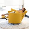 Fama Moon Electric Reclining & Swivel Armchair Fabric Series 6 Side View