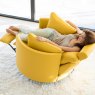 Fama Moon Electric Reclining & Swivel Armchair Fabric Series 6 Top View
