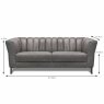 Matera 2 Seater Sofa Leather Category 15(S) Dimensions