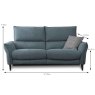 Panarea 2.5 Seater Sofa Fabric 20 Dimensions