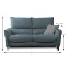 Panarea 2 Seater Sofa Fabric 20 Dimensions