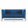 Interlaken 2 Seater Sofa Fabric 20 Dimensions