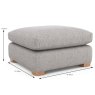 Caspian Footstool Fabric B Dimensions