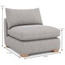 Caspian 1 Seater No Arms Fabric B Dimensions