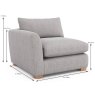 Caspian Modular 1.5 Seater Arm LHF Fabric B Dimensions