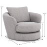 Caspian Midi Swivel Armchair Fabric B Dimensions