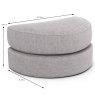 Caspian Midi Footstool Fabric B Dimensions