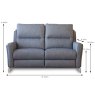 Parker Knoll Portland 2 Seater Sofa Fabric A Dimensions