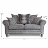 Granville 2 Seater Scatter Back Sofa Fabric B Dimensions