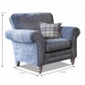 Granville Armchair Fabric B Dimensions