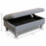 Granville Legged Storage Footstool Fabric B Dimensions