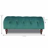 Ambora Large Footstool Fabric 20 Dimensions