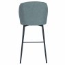 Clio Low Bar Stool Fabric Green Back