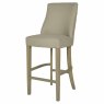 Millie Low Bar Stool Faux Leather Beige