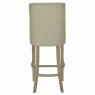 Millie Low Bar Stool Faux Leather Beige Back