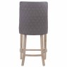 Millie Low Bar Stool Faux Leather Brown Back
