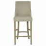 Millie Low Bar Stool Faux Leather Beige Front