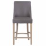 Millie Low Bar Stool Faux Leather Brown Front