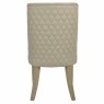Millie Dining Chair Faux Leather Beige Back