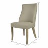 Millie Dining Chair Faux Leather Beige Dimensions