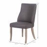 Millie Dining Chair Faux Leather Brown Dimensions