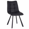 Lou Vintage Dining Chair Faux Leather Black