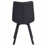 Lou Vintage Dining Chair Faux Leather Black Back