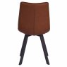 Lou Vintage Dining Chair Faux Leather Cognac Back