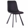 Bari Vintage Dining Chair Faux Leather Black
