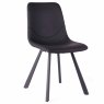 Bari Vintage Dining Chair Faux Leather Black 