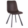 Bari Vintage Dining Chair Faux Leather Taupe 