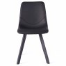 Bari Vintage Dining Chair Faux Leather Black Front