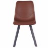 Bari Vintage Dining Chair Faux Leather Cognac Front