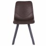 Bari Vintage Dining Chair Faux Leather Taupe Front