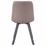 Bari Vintage Dining Chair Faux Leather Beige Back